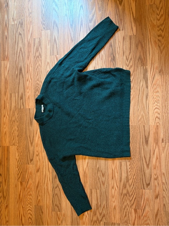 American Eagle Outfitters Sweaters - American Eagle Outfitters Dark Teal Ribbed Crewneck Sweater